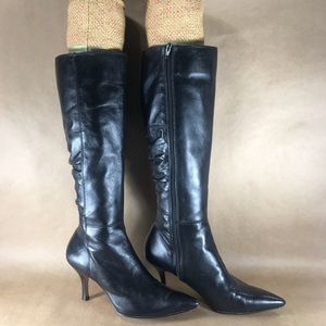 Croso Como Women Knee HighBoot Black Leather Sz7.5